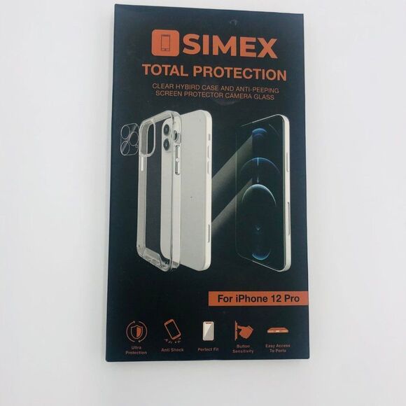 Brand New SIMEX TOTAL PROTECTION Clear Hybird Case & Screen Protector For iPhone - Picture 2 of 5
